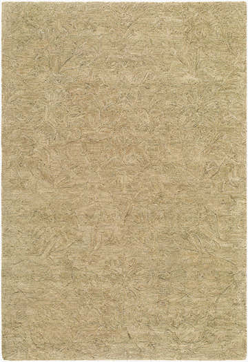 Close-up of the Neutral Edit Handmade Rachel Zoe x LIVABLISS RZNE-2303 Area Rug. Tan, beige, and sandstone wool with subtle pattern. Design-Rectangle-576