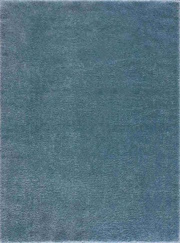 Close-up of the plush Heavenly Solid Blue Rug. Soft, shag texture in a solid, calming blue color. Design-Rectangle