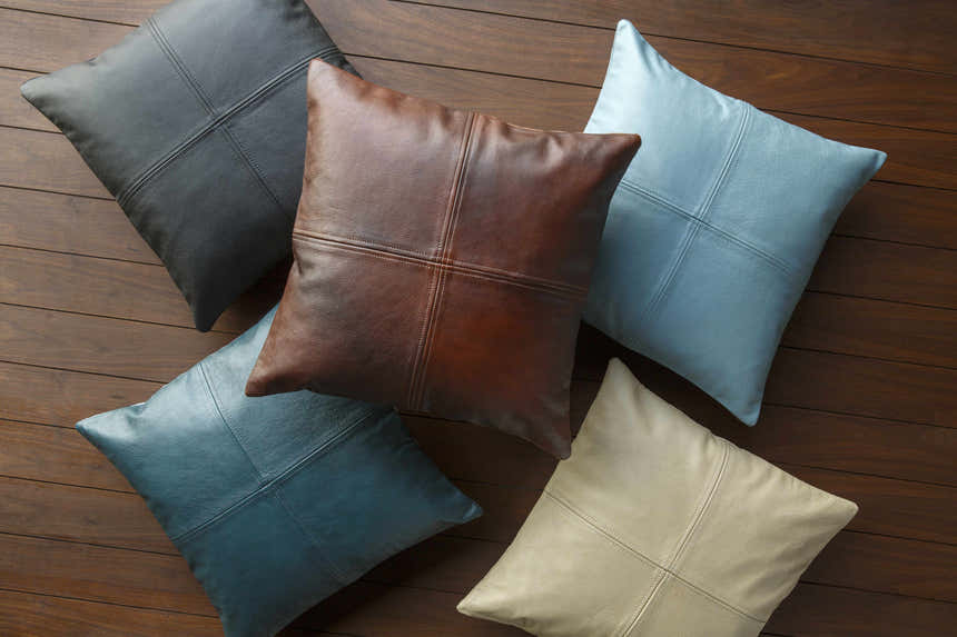 Colman Dark Brown Square Throw Pillow