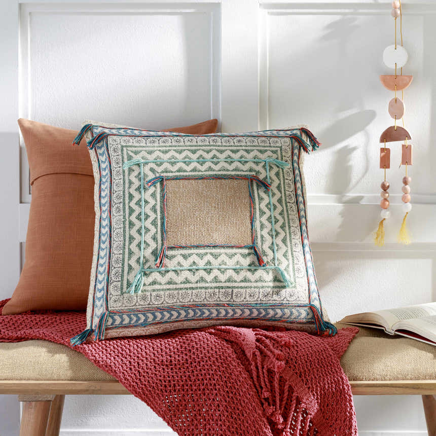 Randolph Clay Button Throw Pillow
