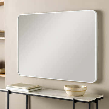 Sustinente White Carved Mirror - Clearance