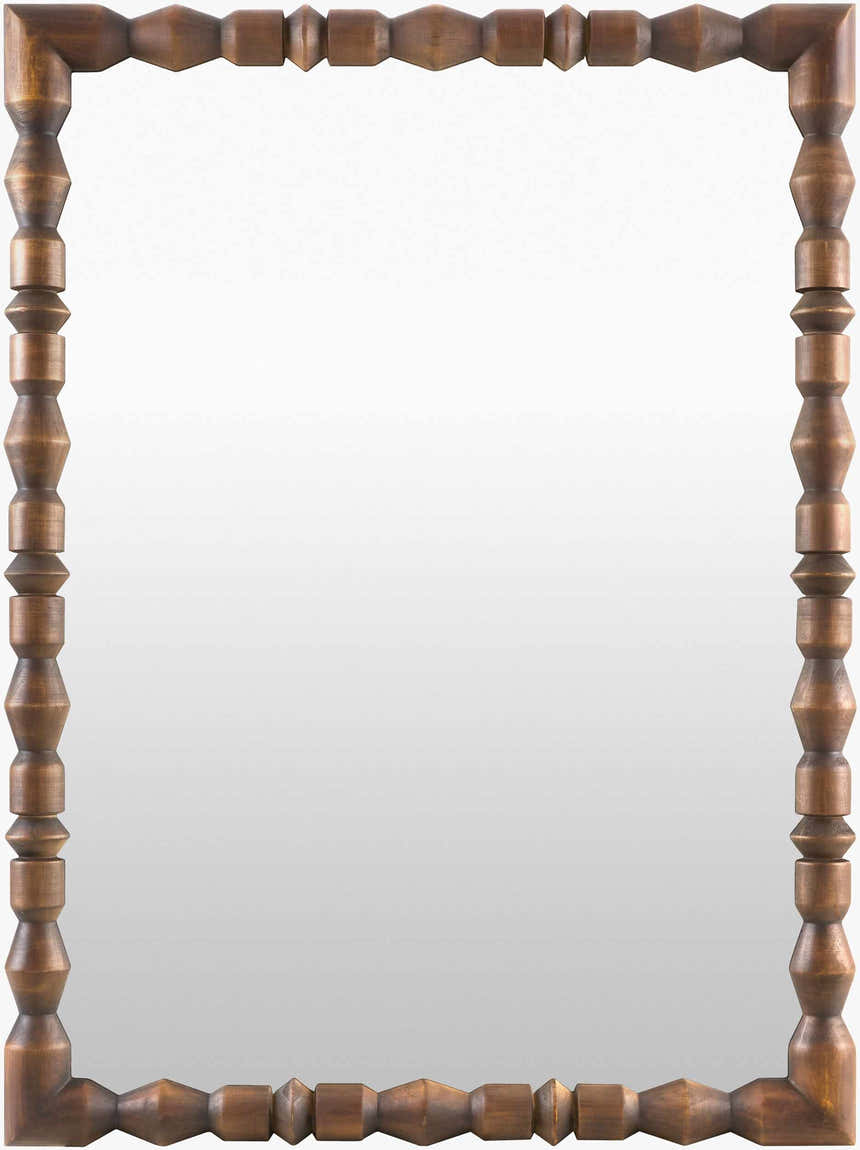 Wehai Dark Brown Wood Mirror