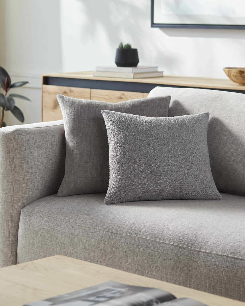 Tevin Medium Gray Throw Pillow - Clearance