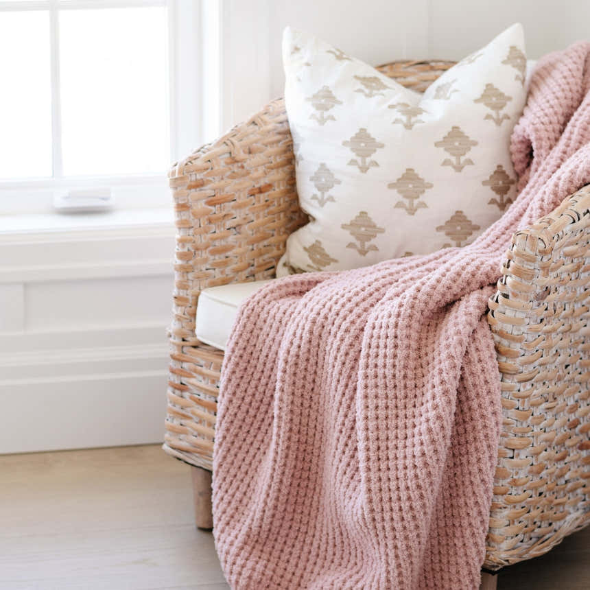 WAFFLE KNIT TODDLER BLANKETS