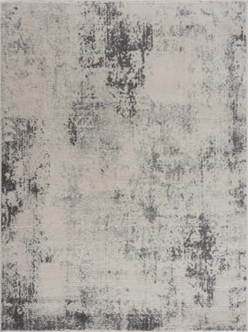 Close-up of the Tigrima 2321 Gray & Ivory Rug. Contemporary style with abstract gray pattern on an ivory background. Design-Rectangle