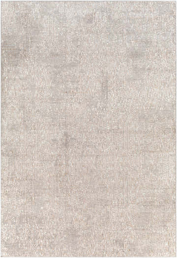 Close-up of the Archway Textured Luxe Area Rug. Neutral tones of gray, off-white, and taupe create a contemporary design. Design-Rectangle-573