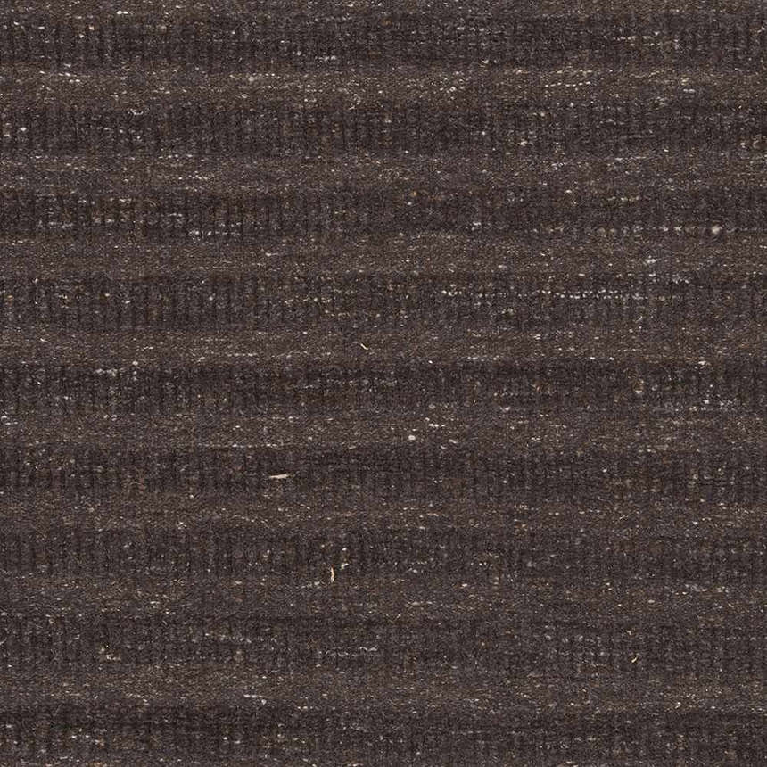 Close-up of the black Banbury Area Rug, a hand-loomed wool rug with a subtle striped pattern and soft texture. Swatch