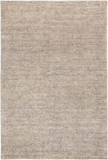 Close-up of the hand woven Barstow Gray Viscose Rug, showing its subtle texture and neutral gray color. Contemporary style. Design-Rectangle