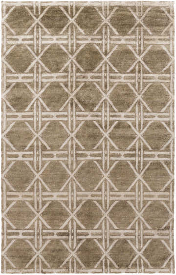 Close-up of the Billingham Area Carpet in charcoal and medium gray with a geometric trellis design. Design-Rectangle-58
