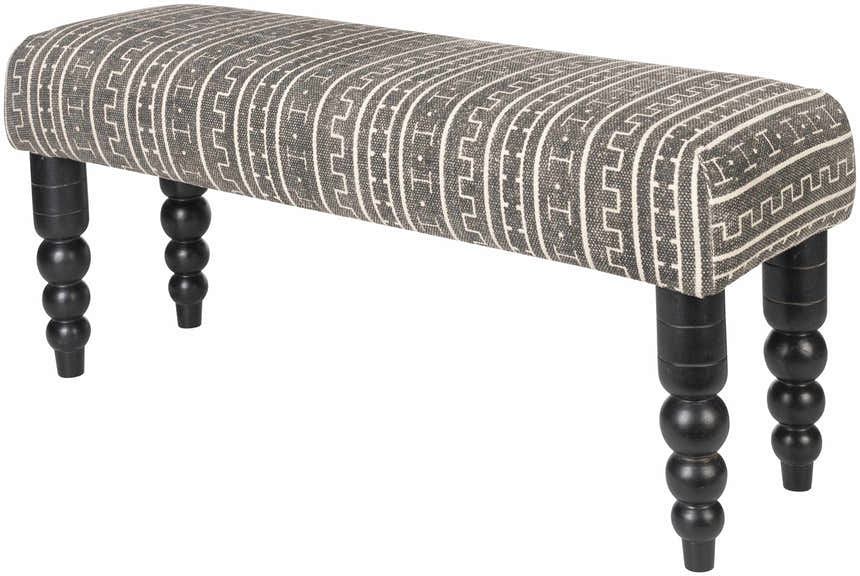Toshkivka Black and White Patterned Bench - Clearance