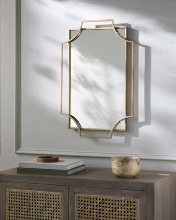 Golasecca Brass Frame Gold Mirror