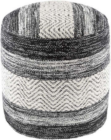 Gunnislake Knitted Black Cotton Pouf - Clearance