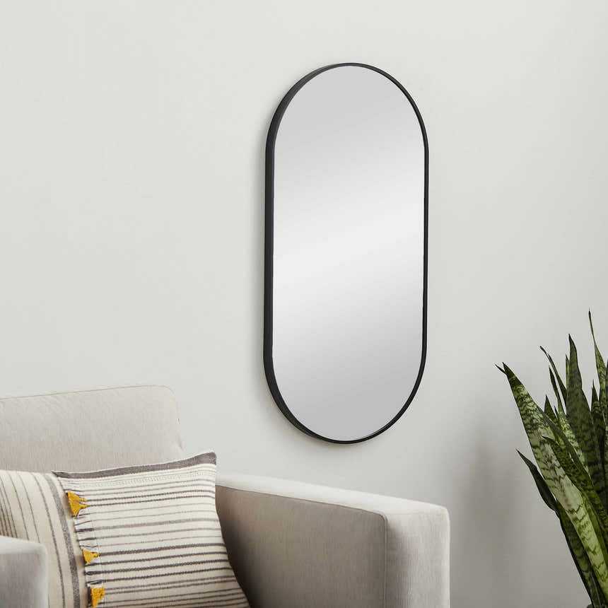 Hagenburg Black Iron Frame Mirror
