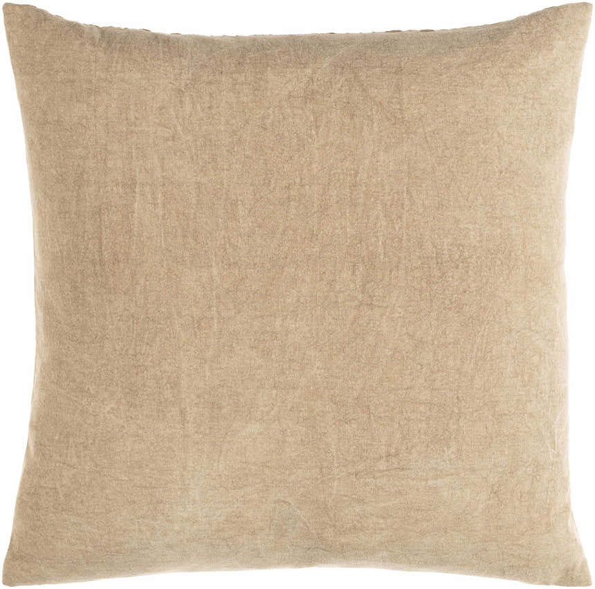 Jira Beige Square Throw Pillow