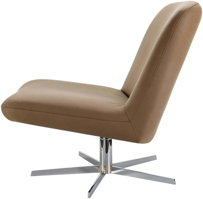 Kushinagar Light Brown Swivel Chair - Clearance