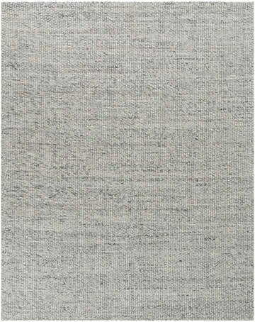 Close-up of the hand woven Lucerne LNE-1001 Gray Wool Rug, showing charcoal and ivory color and natural fiber texture. Design-Rectangle-810