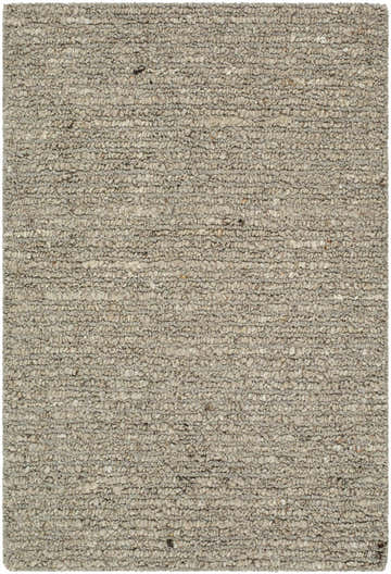 Close-up of the hand-tufted Winta Taupe Wool Area Rug, showing its textured wool design in gray, sage, and tan. Design-Rectangle-23