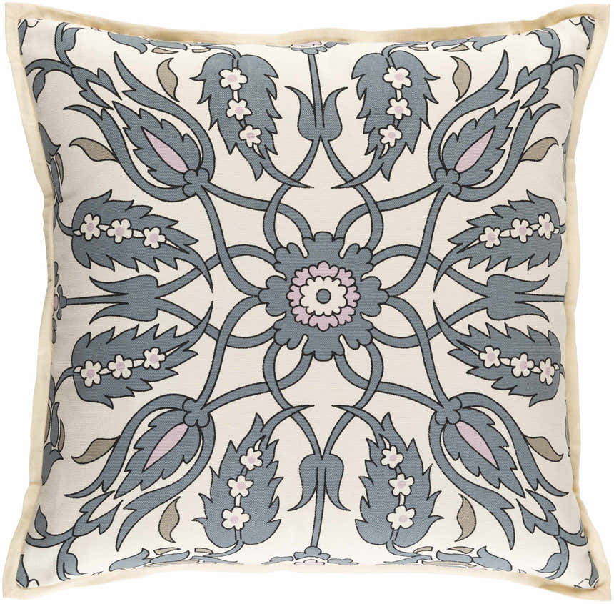 Martelle Blue Floral Throw Pillow - Clearance