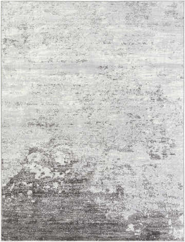 Close-up of Ortonville Abstract Gray Rug. Contemporary design with charcoal, light slate, and white gray colors. Design-Rectangle-710103