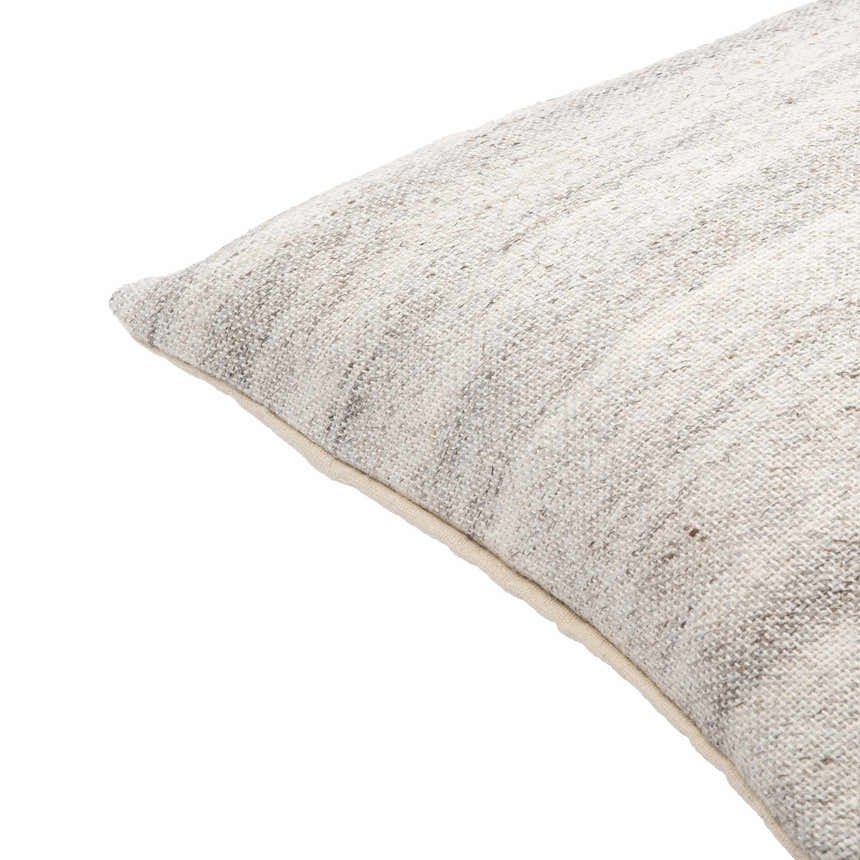 Portumna Light Gray Square Throw Pillow - Clearance