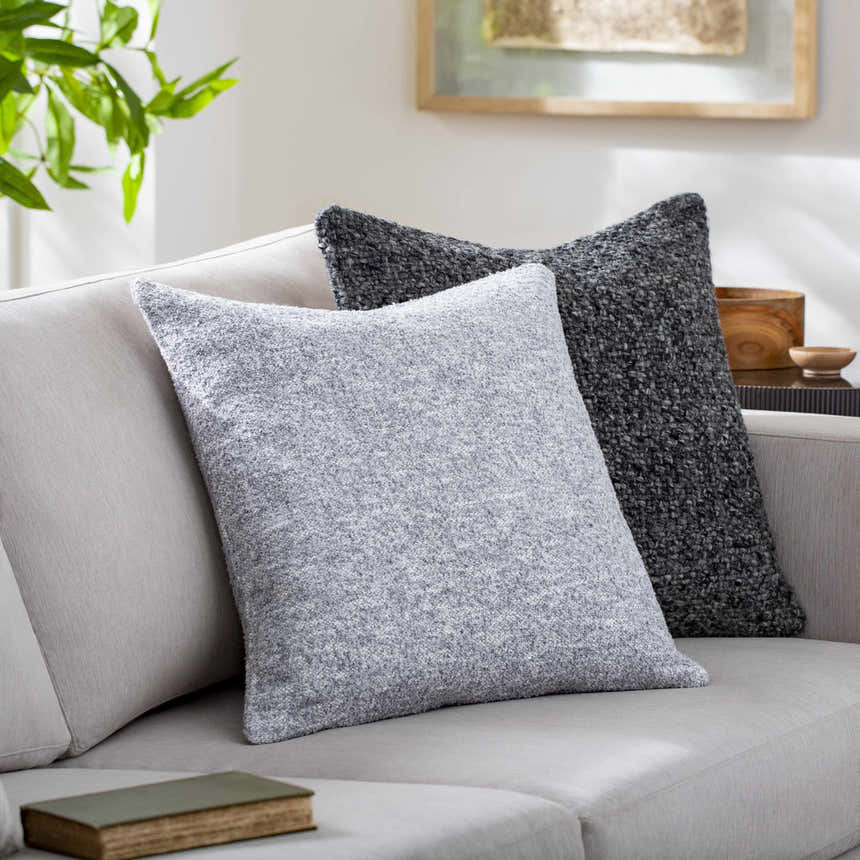 Ronit Light Slate Outdoor Throw Pillow - Clearance