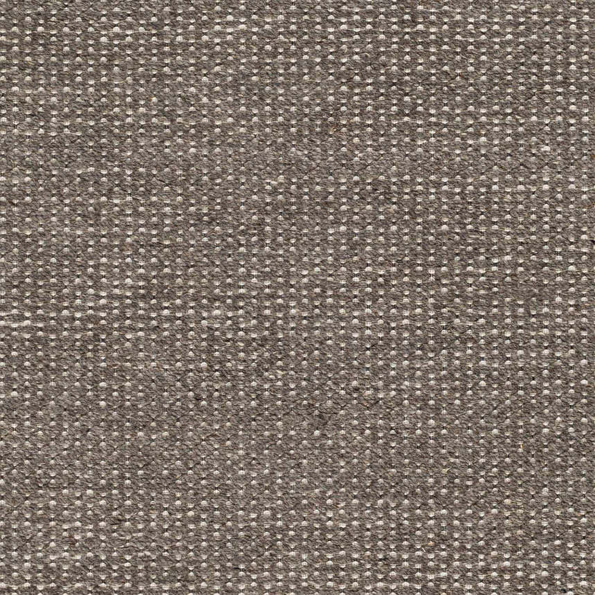 Close-up of the Emlen Nutmeg Area Rug showing its woven texture and subtle beige and nutmeg dotted pattern. Swatch