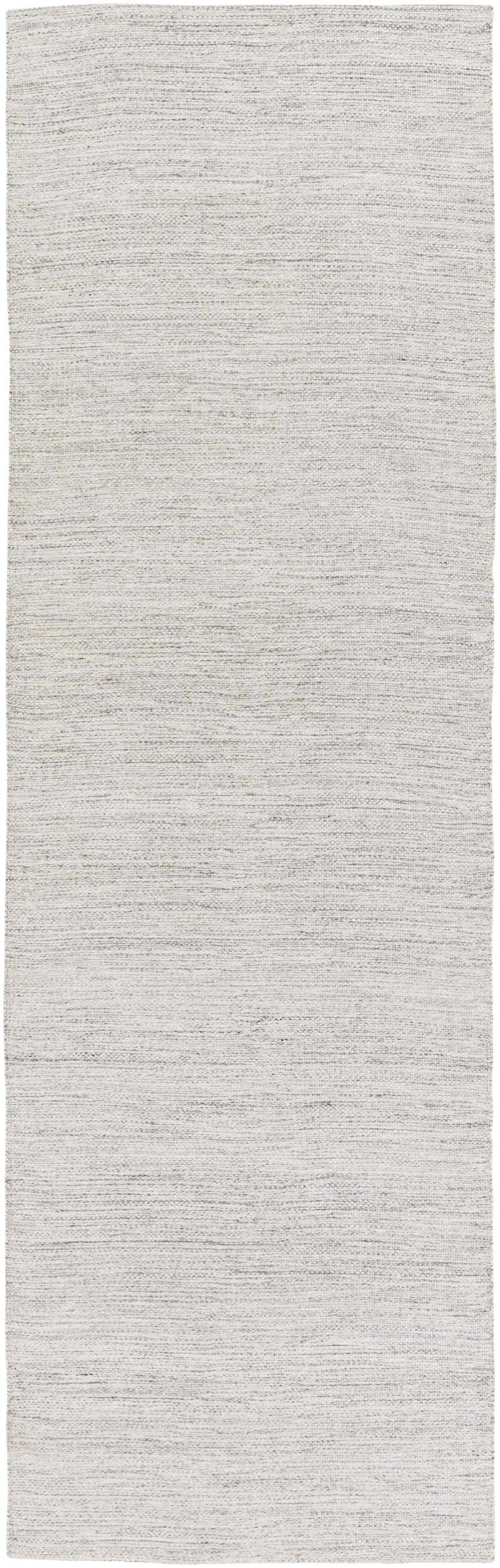 Close-up of the hand woven Spragueville Area Rug. Black and white natural fiber rug. Design-Runner-268