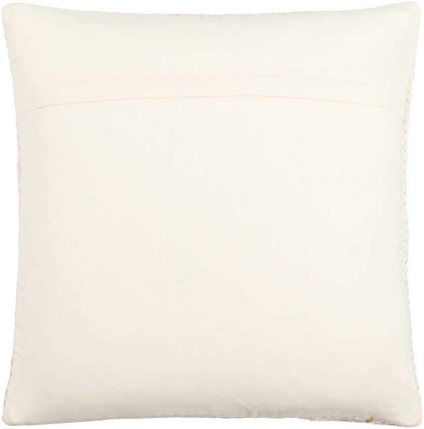 Simra White Jute Throw Pillow - Clearance