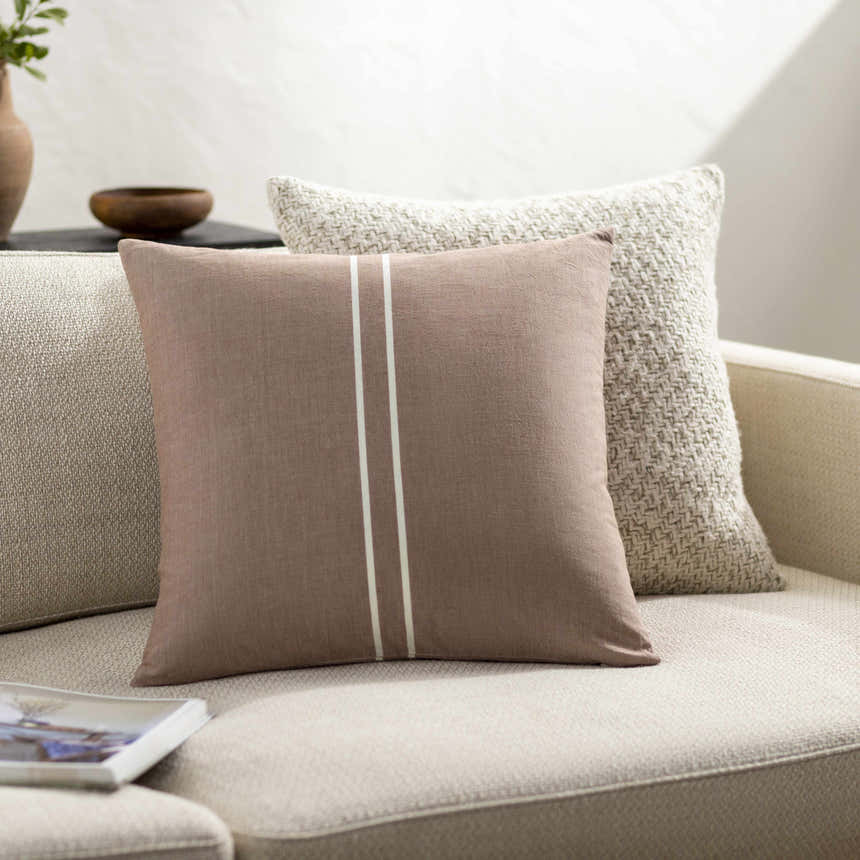 Oisin Beige Throw Pillow - Clearance