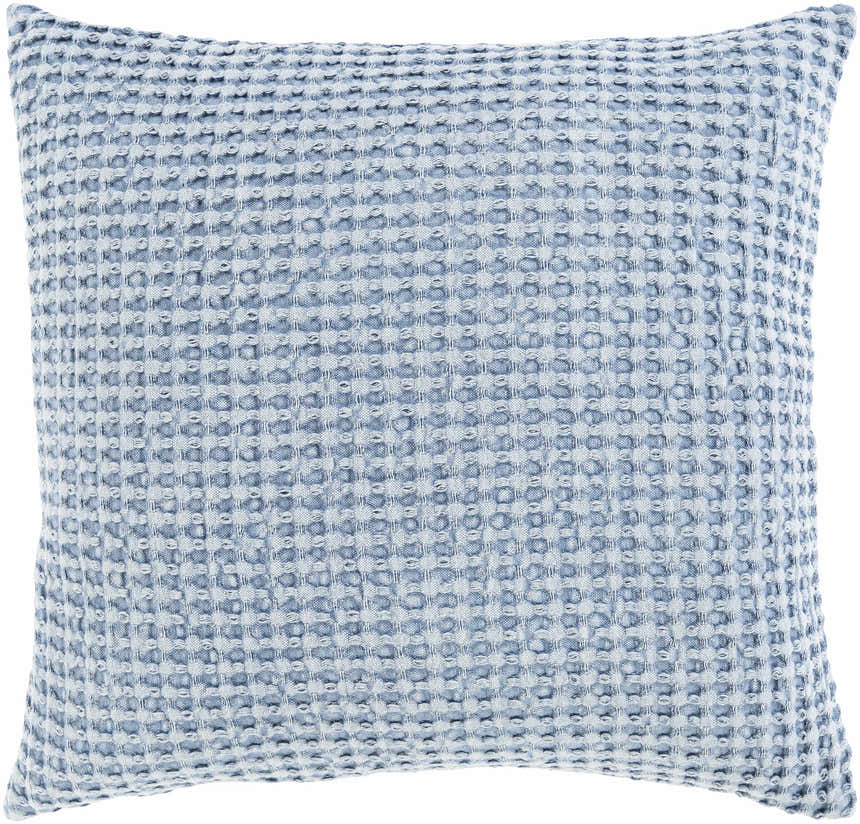 Toodyay Textured Light Blue Square Throw Pillow
