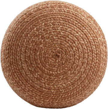 Tonanitla Natural Fiber Gray Knitted Outdoor Pouf