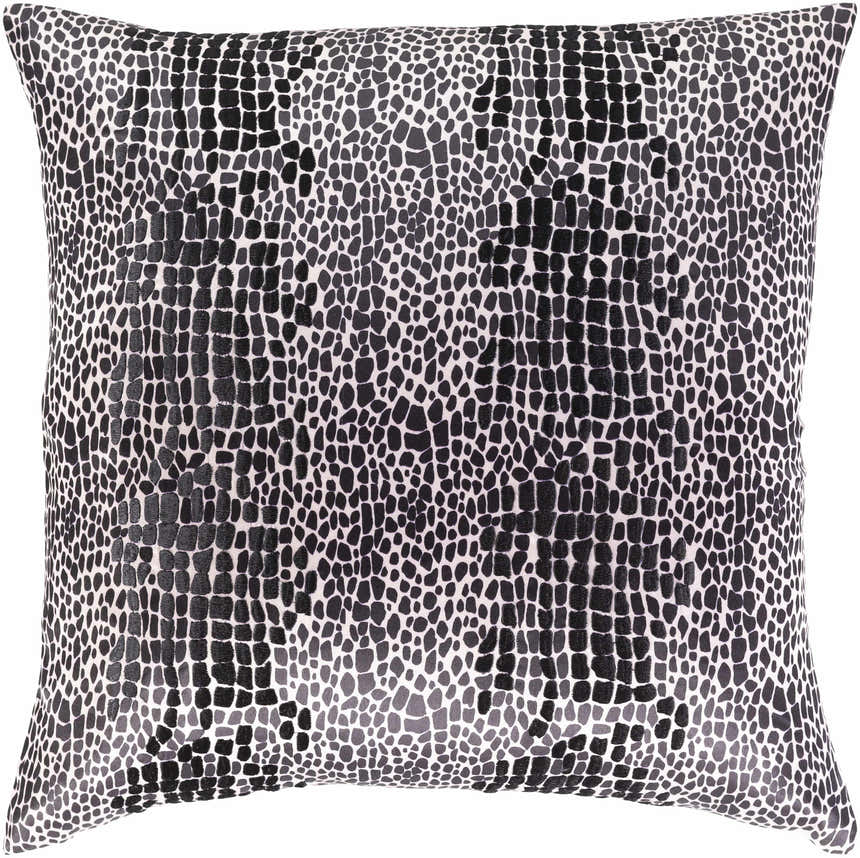 Yakuplu Black & White Mosaic Square Throw Pillow - Clearance