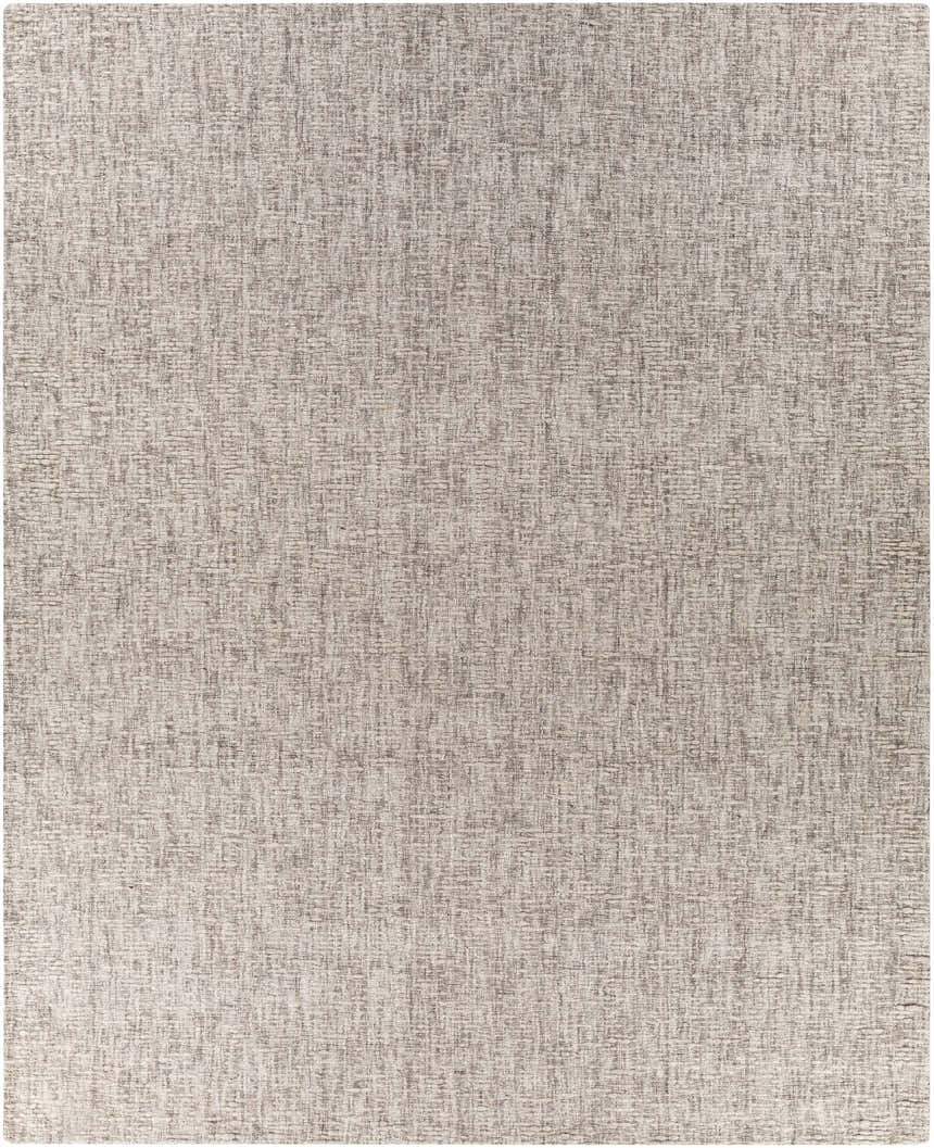 Close-up of the hand-loomed Yatala Area Rug. Dark brown and ivory viscose rug with a subtle contemporary pattern. Design-Rectangle-810