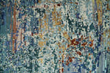 2.6x10 Fine Hand Knotted Blue Modern Abstract Wool and Silk Runner Area Rug | AGR12