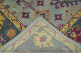 Custom Made Silver, Charcoal and Purple Traditional Oriental Hand Knotted wool Rug