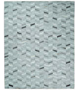 Custom Made Ivory and Gray Leather Rug | Hairon Genuine Leather, Cowhide rug, Chevron Geometric Rug