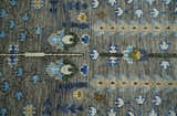 Hand Knotted Charcoal and Ivory Traditional Vintage Style Custom Made Wool Area Rug