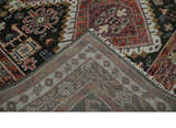 Hand Knotted Rust, Ivory and Black Traditional Antique Multi Size Wool Area Rug