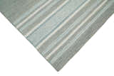 5x8 and 8x10 Hand Made Woolen Modern Stripes Ivory and Grey Area Rug | NAU003