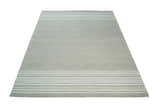 5x8 and 8x10 Hand Made Woolen Modern Stripes Ivory and Grey Area Rug | NAU003