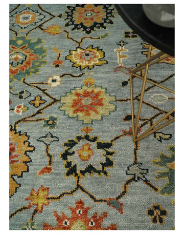 Antique Traditional Gray and Ivory Vintage Style Custom Made wool Area Rug