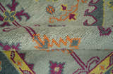 Custom Made Silver, Charcoal and Purple Traditional Oriental Hand Knotted wool Rug