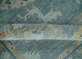 Silver and Beige Hand knotted Traditional Multi Size Oushak Wool Area Rug