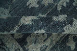 Antique Floral Distressed finished Hand Knotted Serapi Dark Teal and Beige Custom Made wool Area Rug