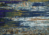 8x10 Fine Hand Knotted Brown Multicolor Modern Abstract Wool and Bamboo Silk Area Rug | AGR19