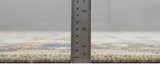 Hand Knotted Antique Ivory, Blue and Gray Traditional Vintage Style Oushak Wool Rug