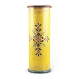 Handcrafted Hand-painted Yellow Wooden Umbrella Stand