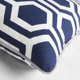 Ashuelot Navy Hexagon Pattern Accent Pillow - Clearance