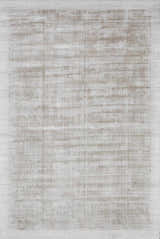 Close-up of the hand-loomed Auchter Soli Taupe Premium Sheer Carpet, showing its subtle striped pattern and soft texture. Design-Rectangle-517