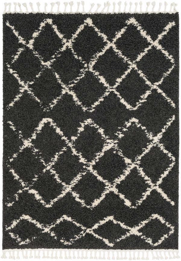 Sample Wallagrass Black Moroccan Shag Rug
